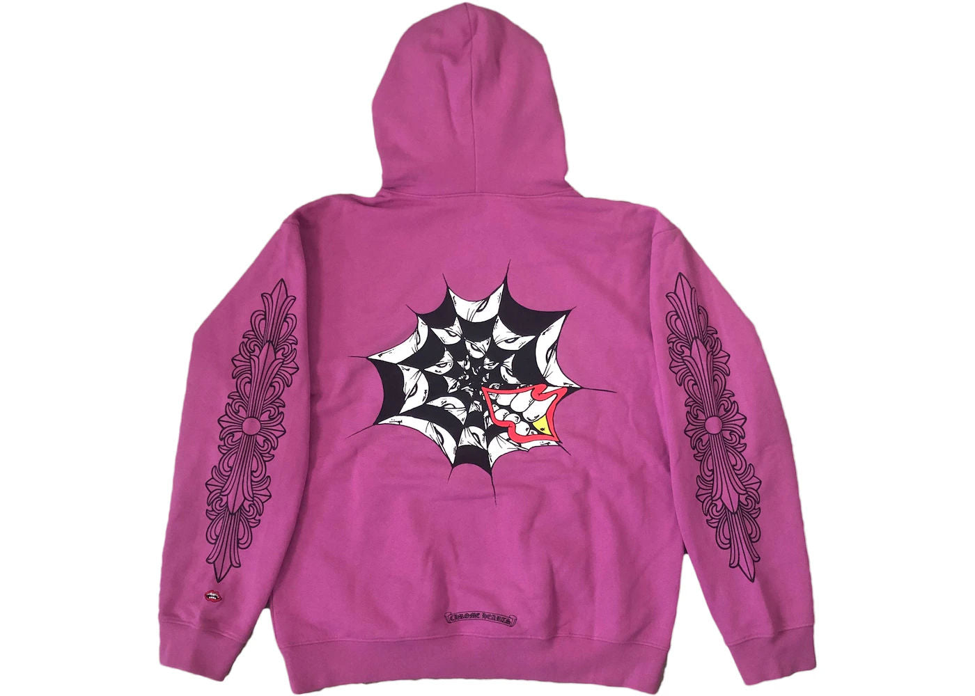 Kids Chrome Hearts Matty Boy Spider Web Hoodie Purple