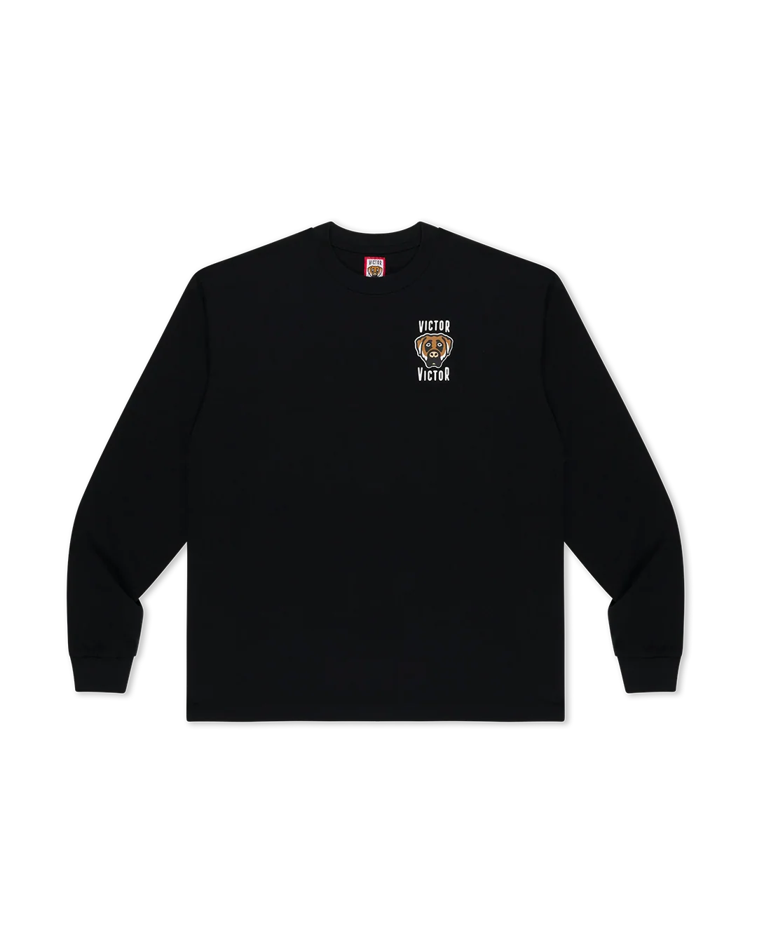 Victor Victor Dog Logo Long Sleeve Shirt Black