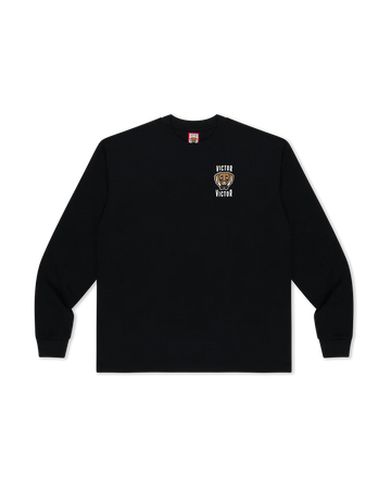Victor Victor Dog Logo Long Sleeve Shirt Black
