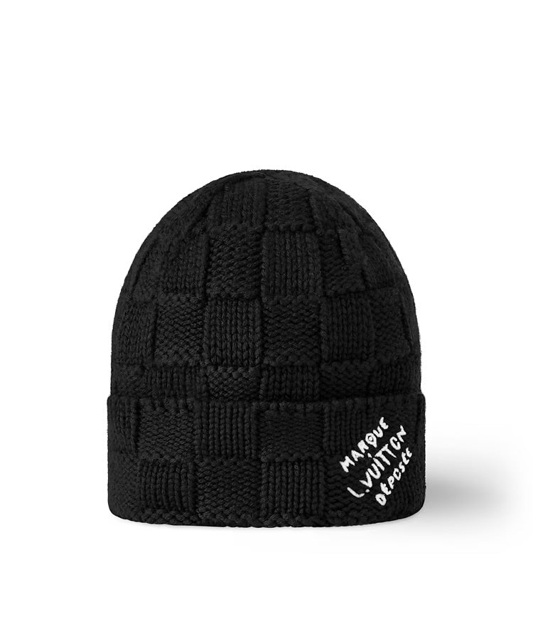 Louis Vuitton Damier Snug Beanie Black