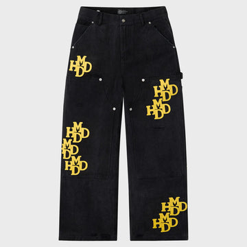 HMDD Yellow Patch Black Jeans