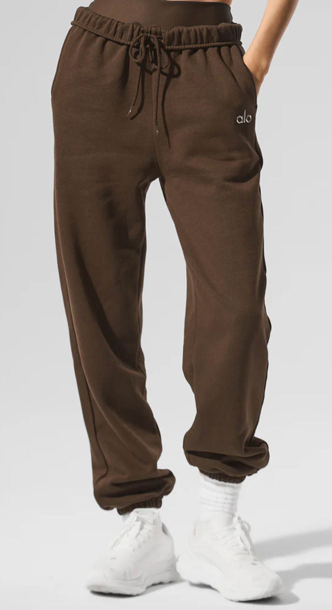 Alo Accolade Hoodie Set Brown