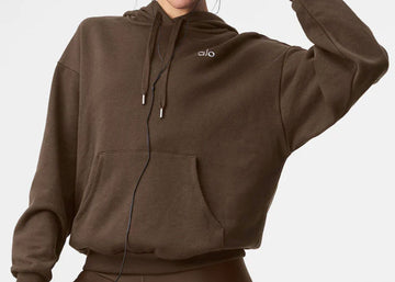 Alo Accolade Hoodie Set Brown