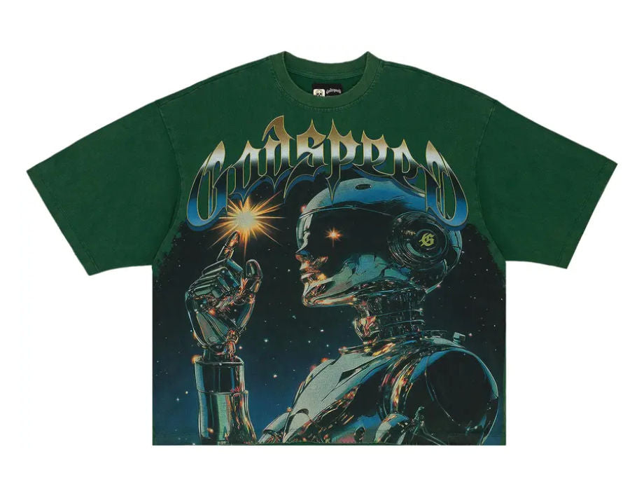 Godspeed Sputnik Moment T-Shirt Hunter Greem
