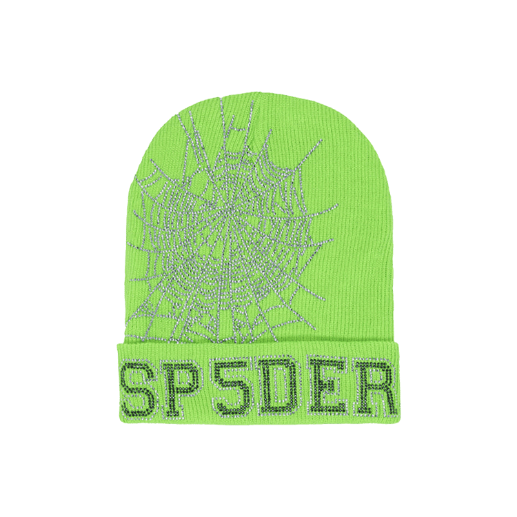 Sp5der Web Beanie Neon Green