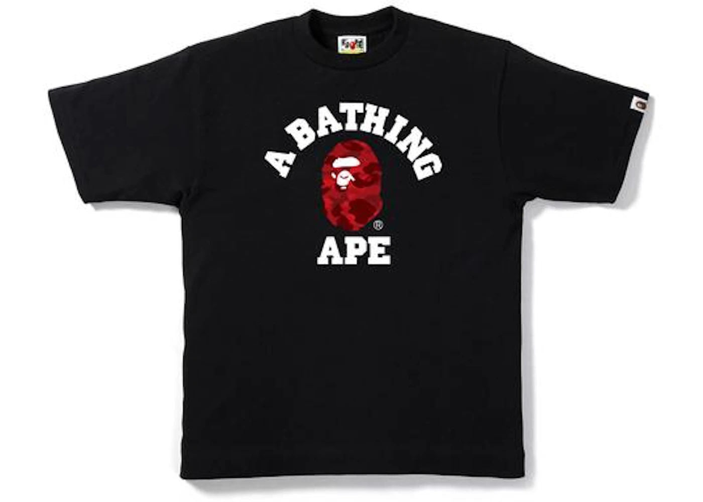 BAPE Color Camo College Tee Black/Red