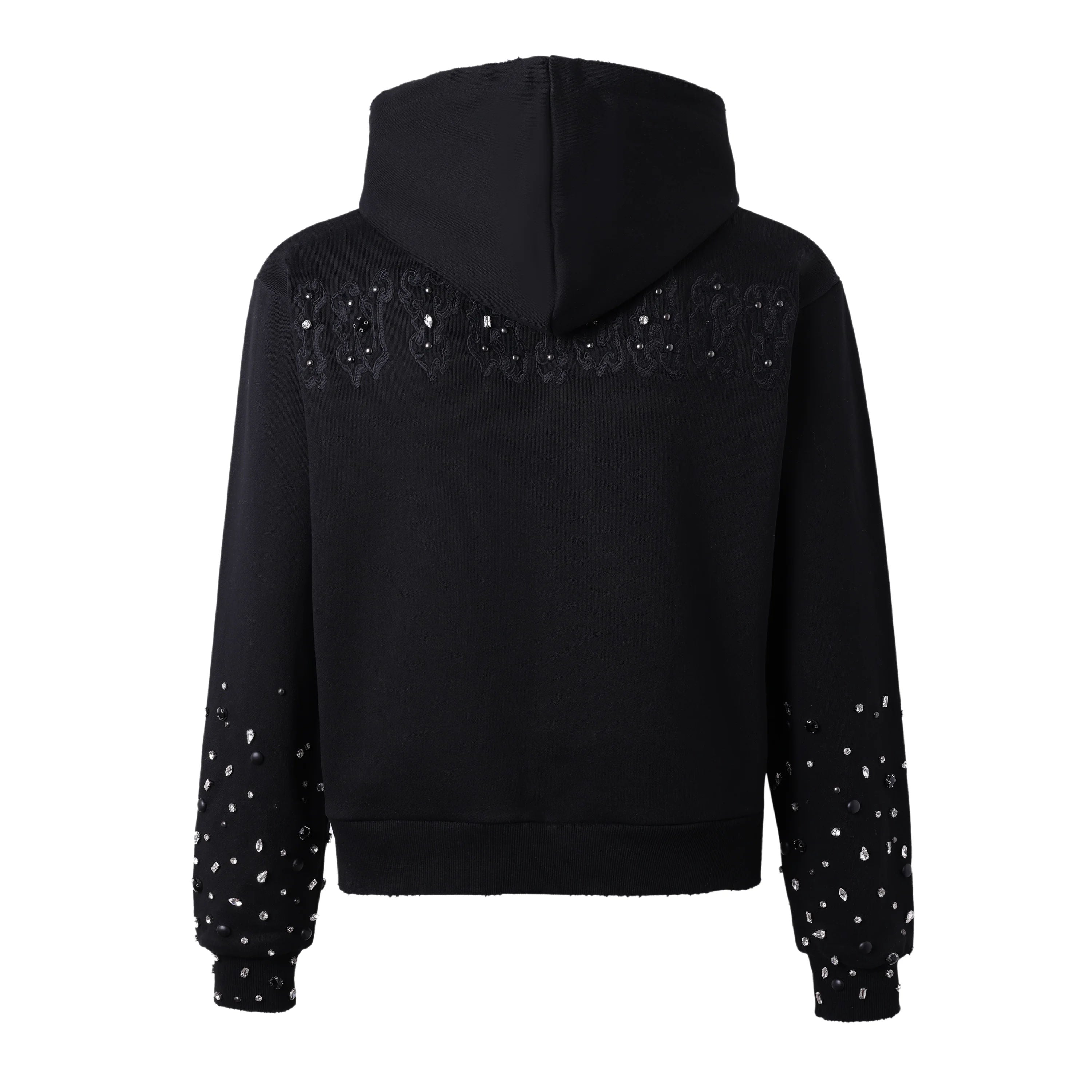 Lost Intricacy Black Patch Zip-Up Hoodie