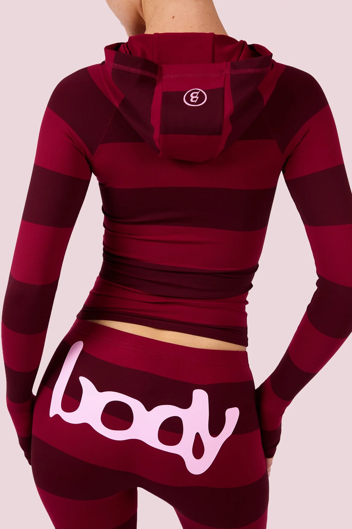 Body By Raven Rose Stripe Hoodie/Leggings Set
