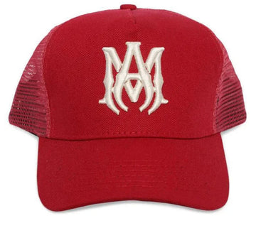 Amiri MA Logo Trucker Hat Red