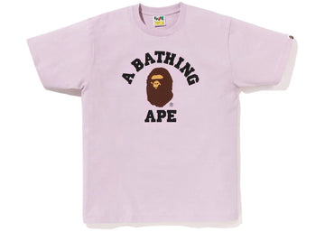BAPE Pigment College T-Shirt Purple