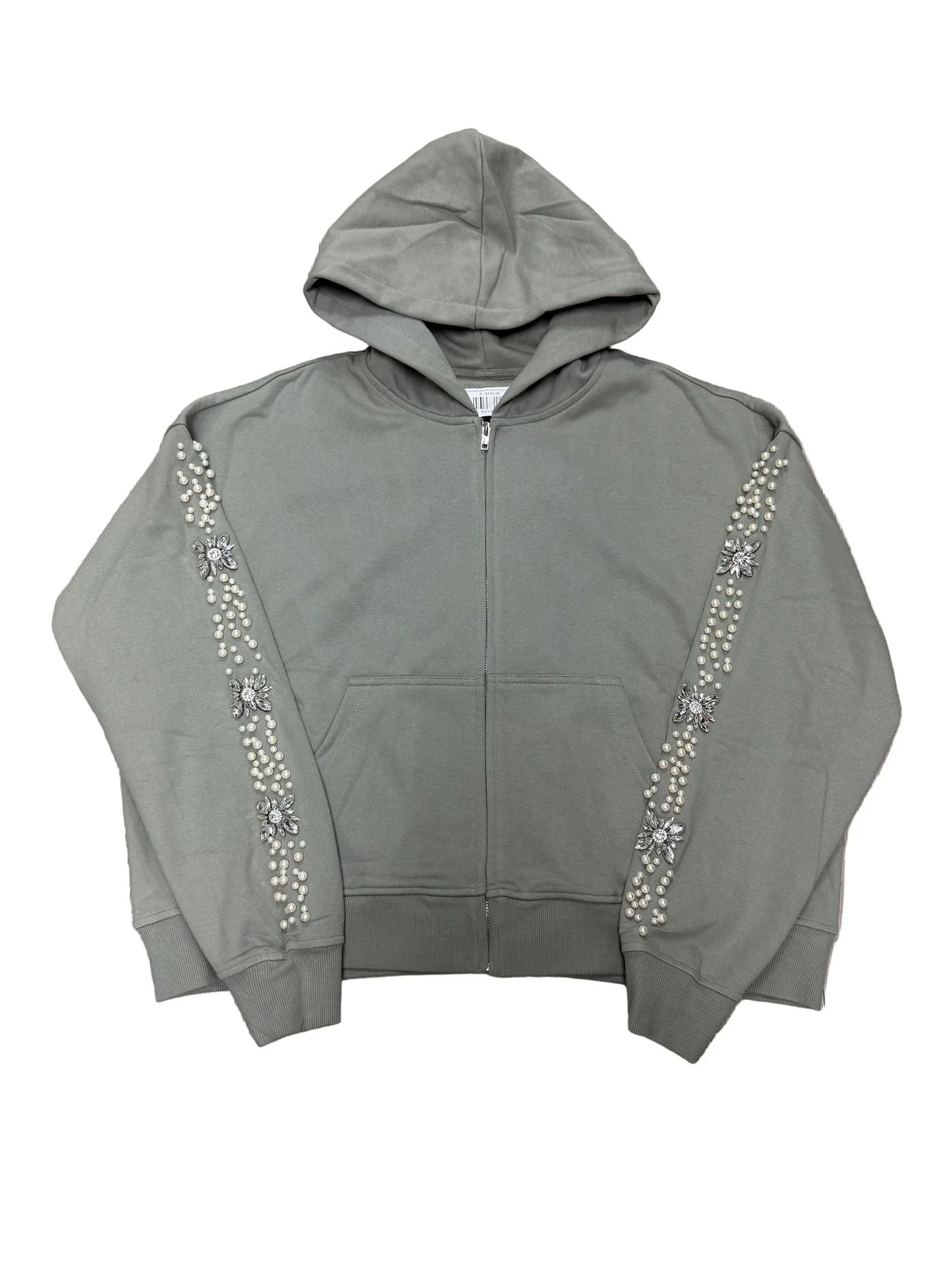 Fraternal Desires 'Rhinestone' Grey Hoodie