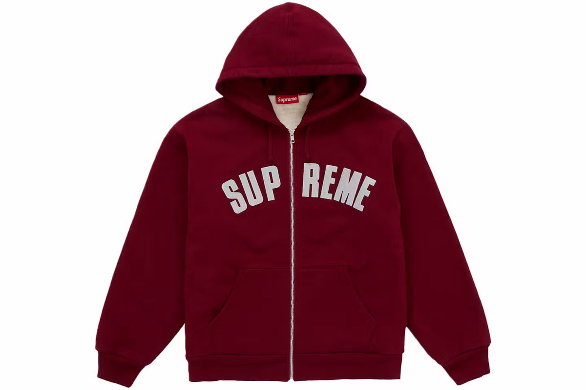 Supreme Arc Thermal Lined Zip Up Hoodie Cardinal Red
