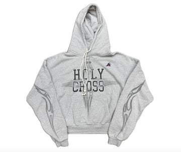 Hellstar Holy Cross Grey Pullover Hoodie