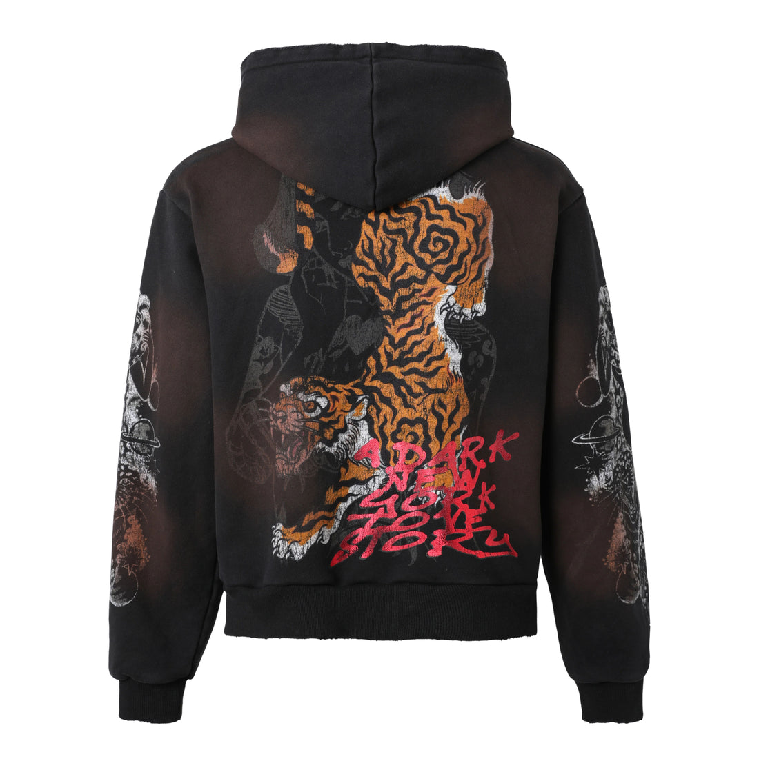 Lost Intricacy Twin Tiger Zip Up Hoodie