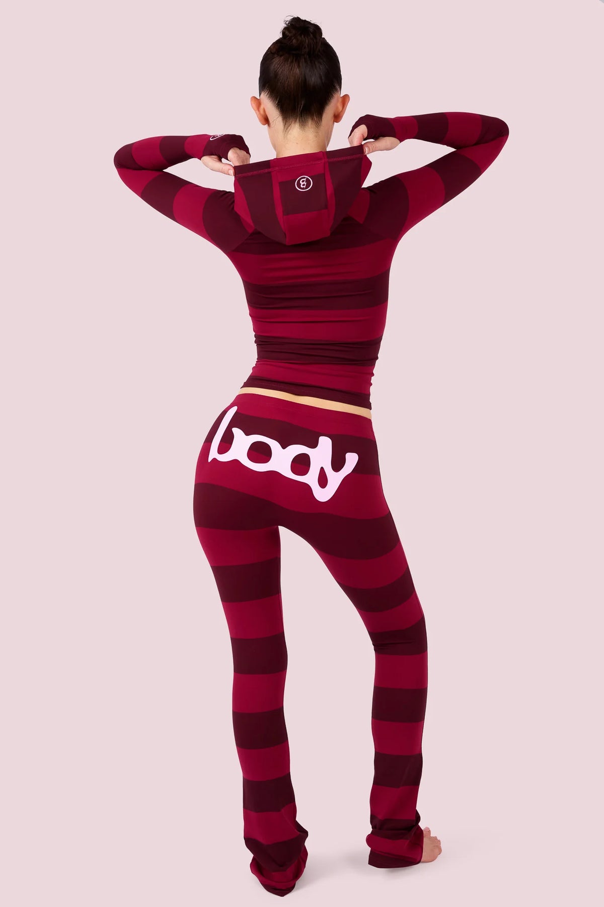 Body By Raven Rose Stripe Hoodie/Leggings Set