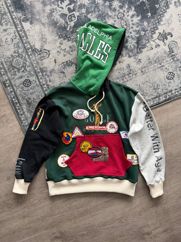 Better With Age Eagles Multicolor Patch Hoodie
