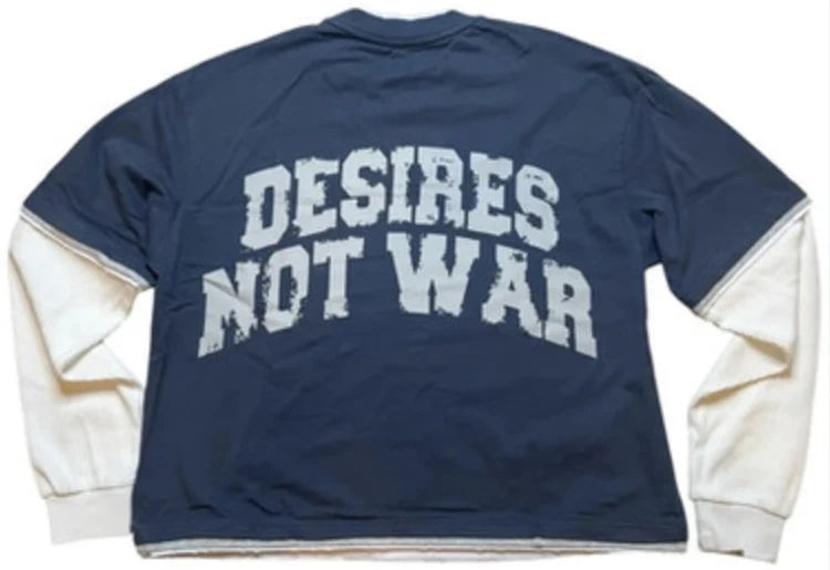 Bottega Desires 'War' Layeres Longsleeve Tee
