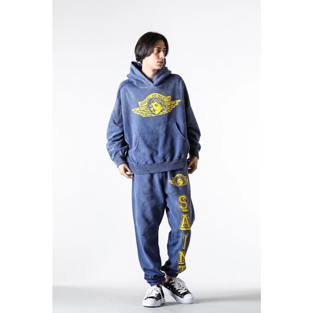 Saint Mxxxxx Angel Hoodie Navy