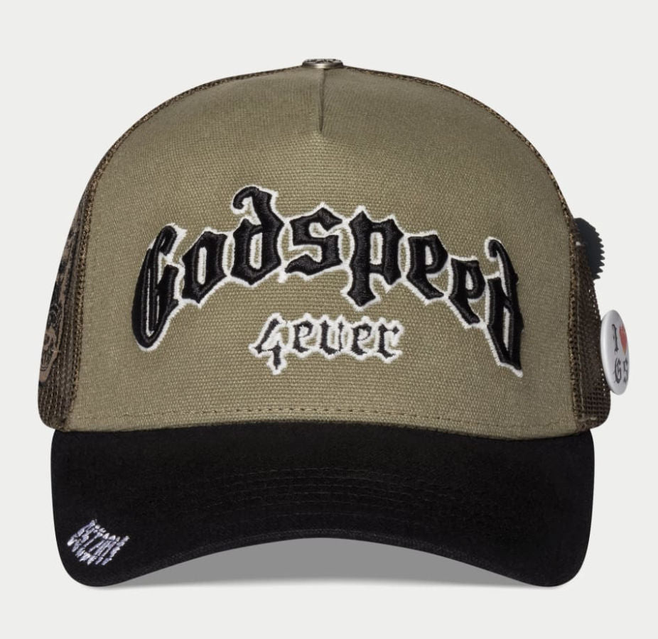 Godspeed Forever Trucker Hat Olive/Black