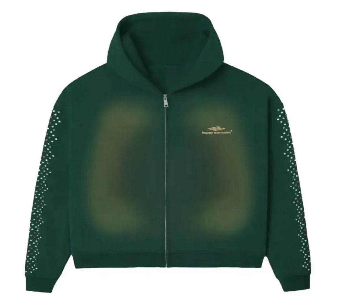 HMDD Green Cyrstal Zip Up