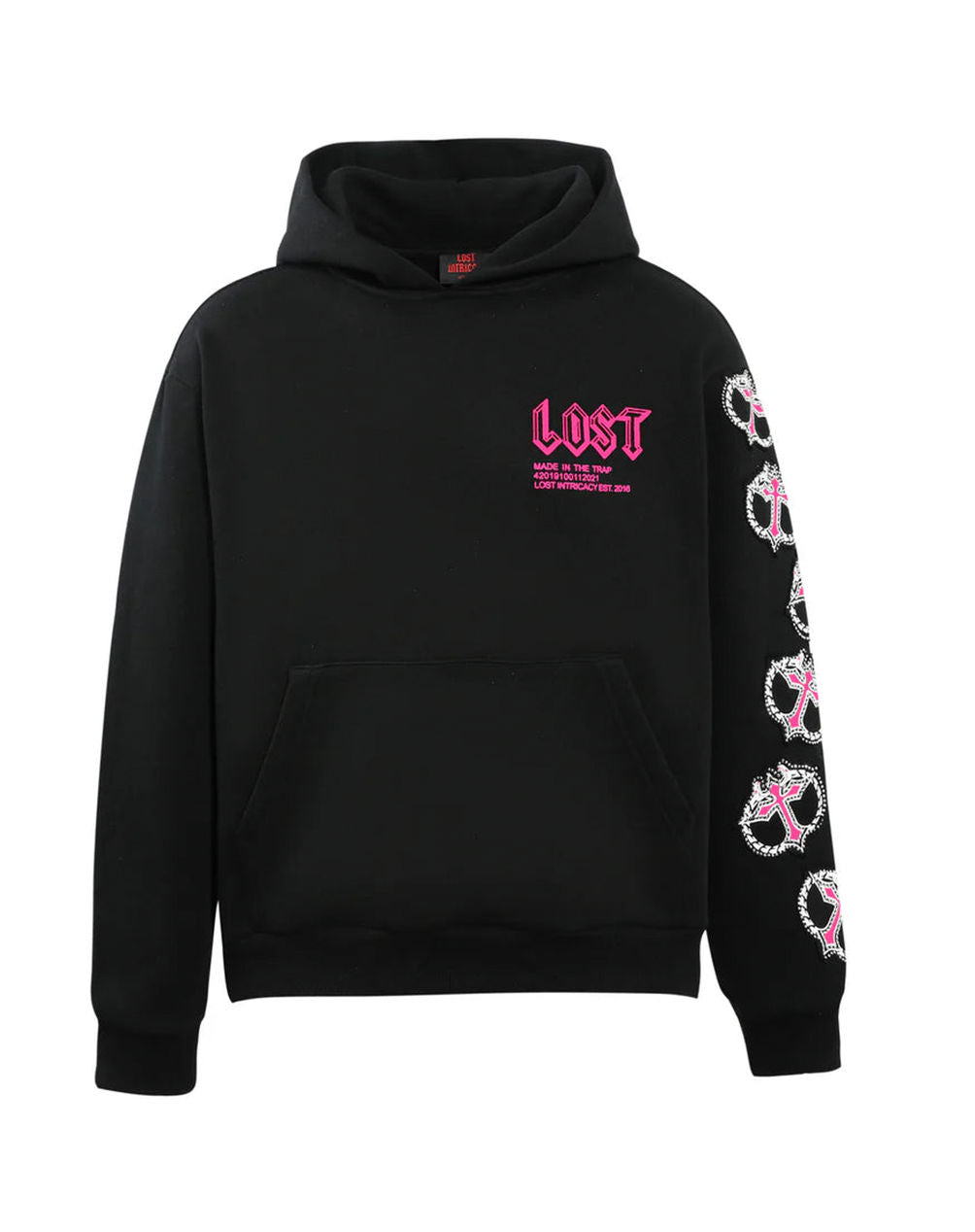 Lost Intricacy "MITT" Black/Pink Hoodie