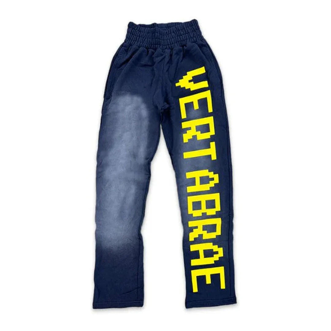 Vertabre Sweatpants Navy Blue Yellow