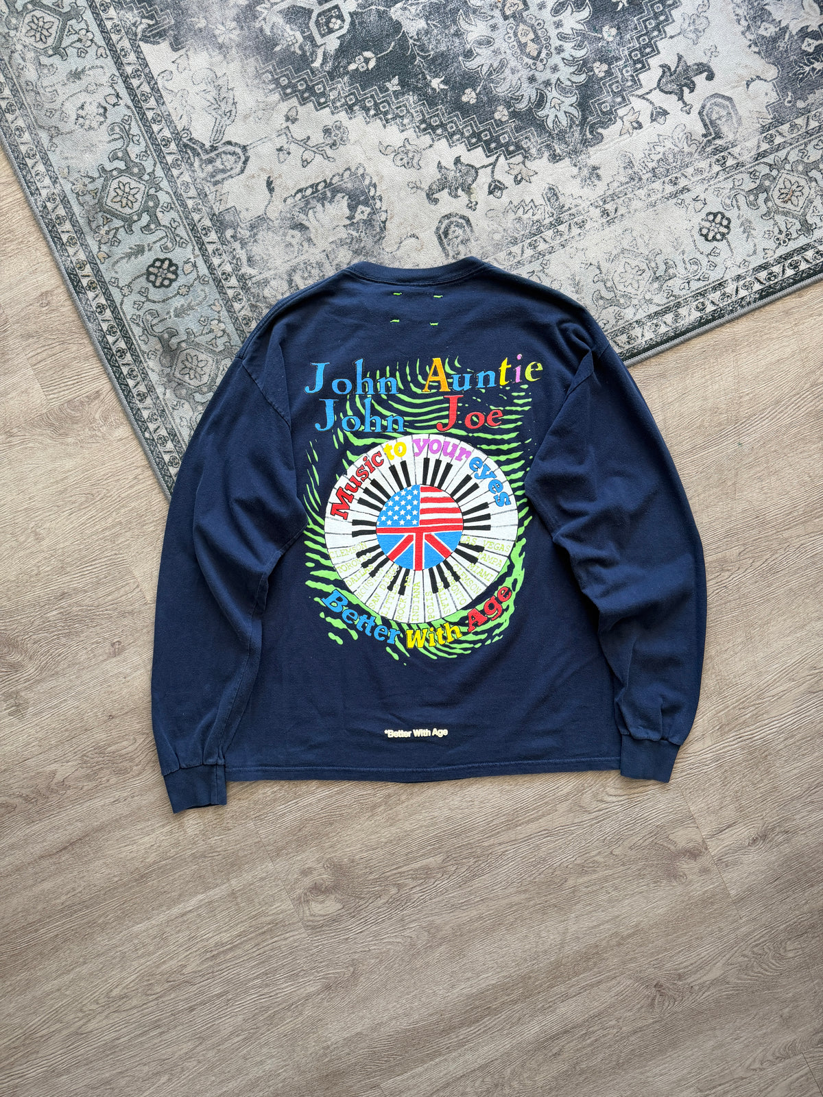 Better With Age Feels Real Long Sleeve Shirt Navy Blue