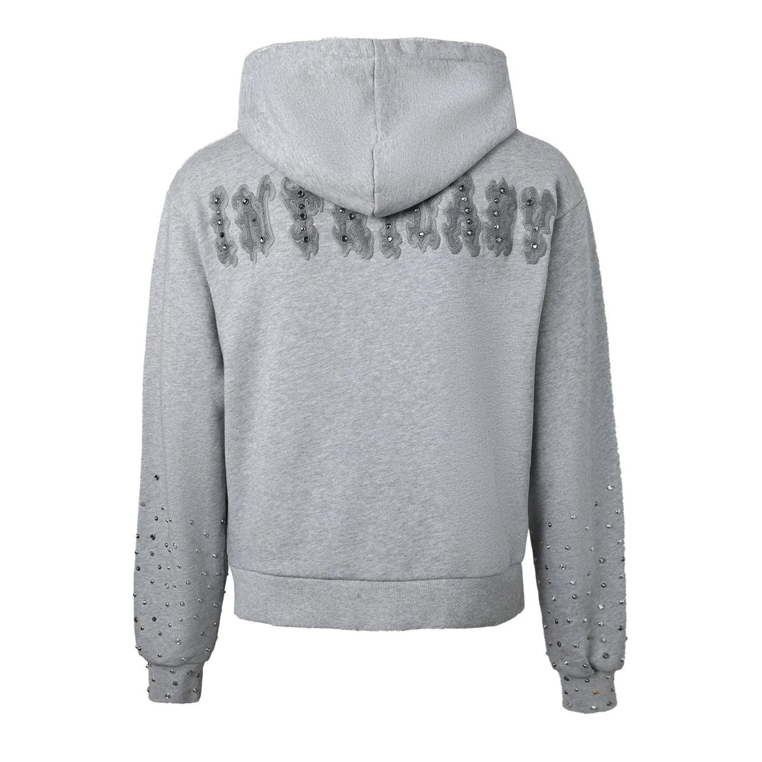 Lost Intricacy Grey Patch Zip-Up Hoodie