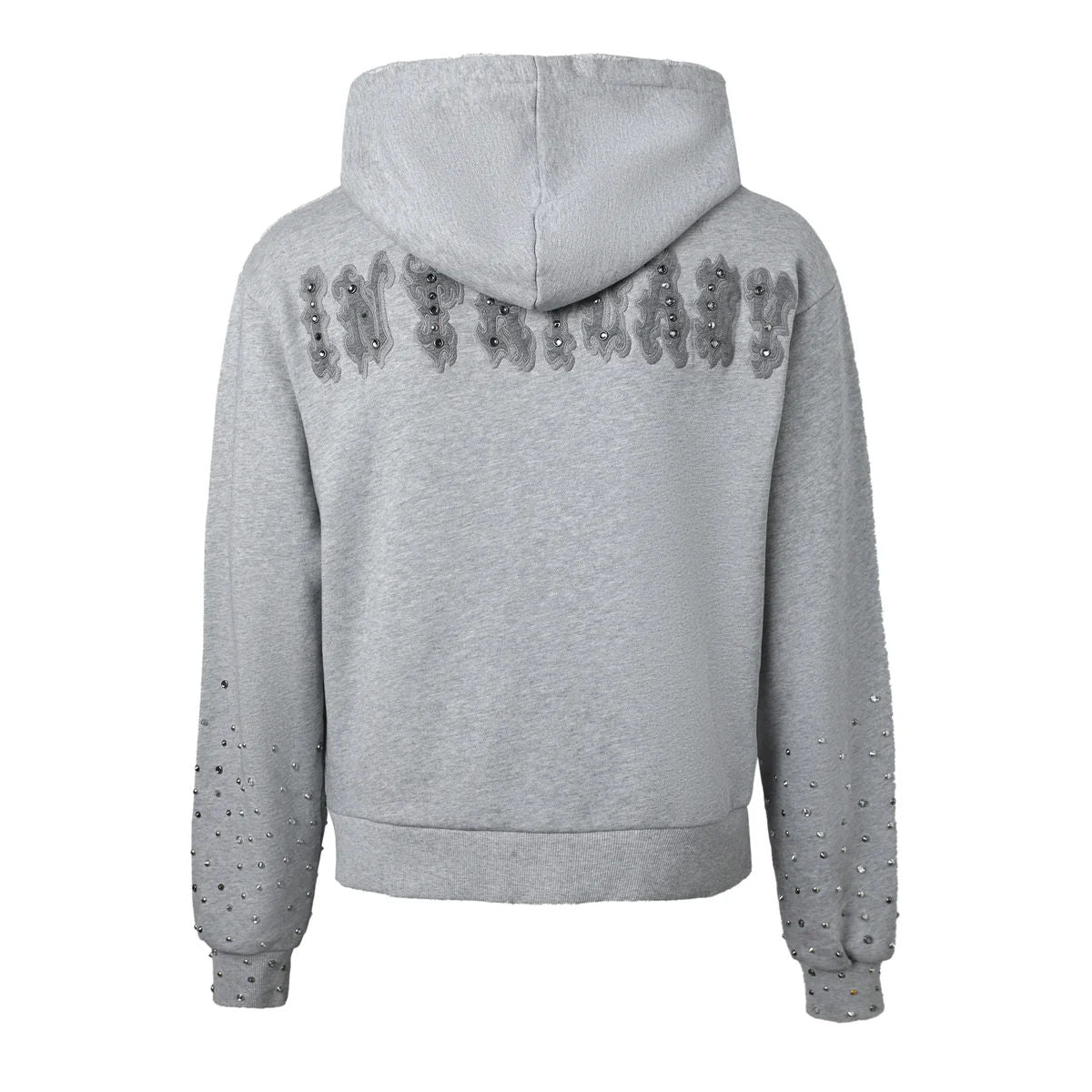 Lost Intricacy Grey Patch Zip-Up Hoodie