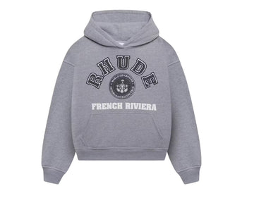 Rhude French Riviera Grey Patch Hoodie