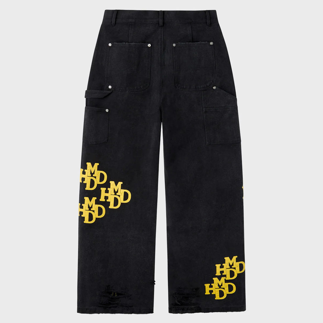 HMDD Yellow Patch Black Jeans
