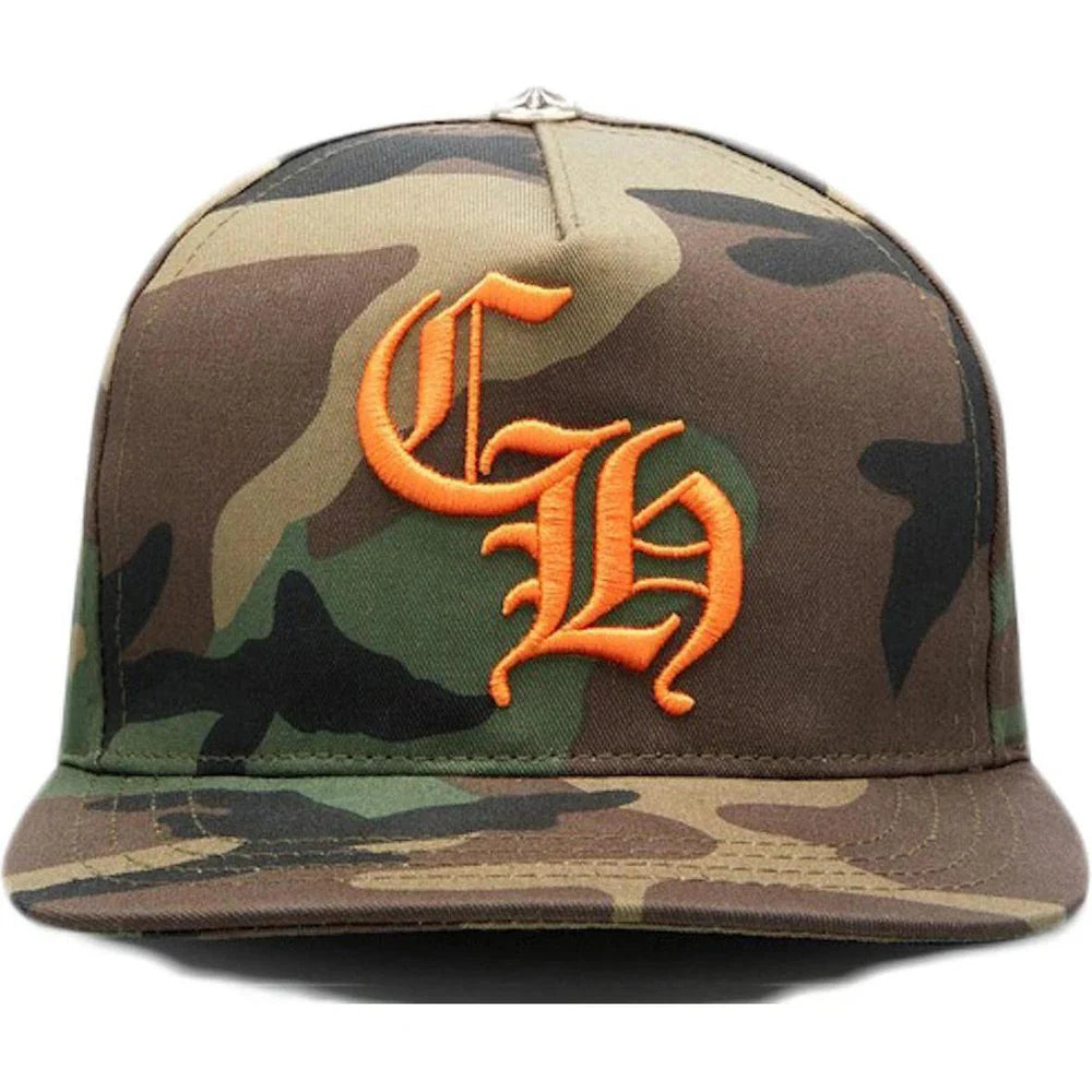 Chrome Hearts CH Baseball Hat Camo Orange