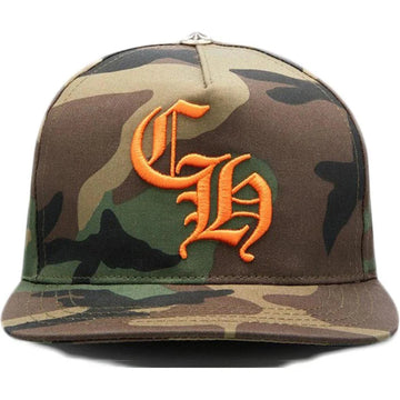 Chrome Hearts CH Baseball Hat Camo Orange