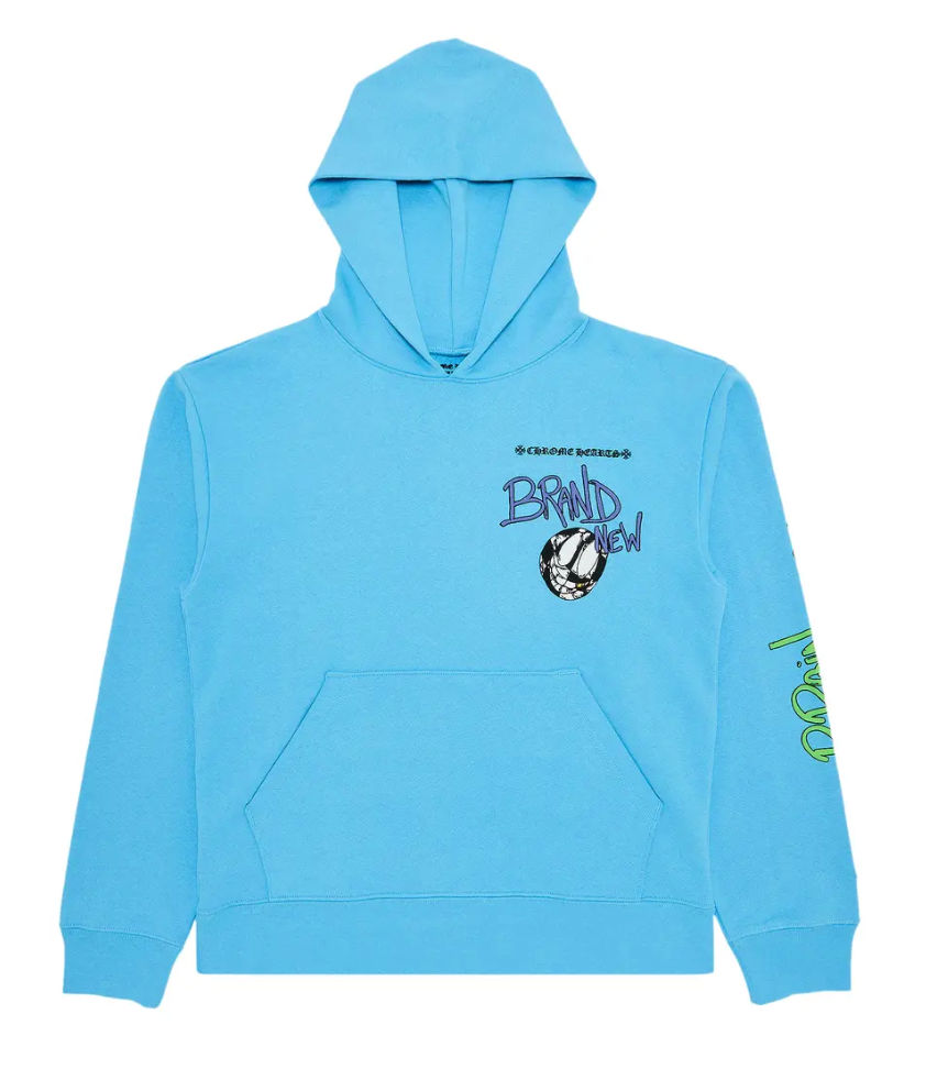 Chrome Hearts Matty Boy Brain Hoodie Blue - Used/Worn