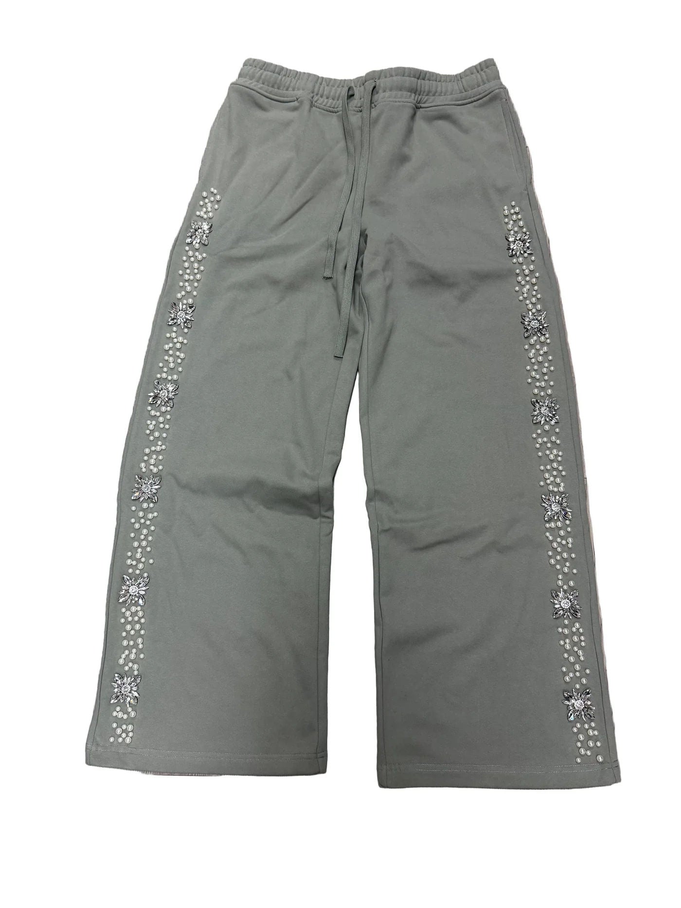 Fraternal Desires 'Rhinestone' Grey Sweatpants