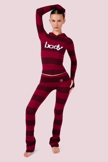 Body By Raven Rose Stripe Hoodie/Leggings Set