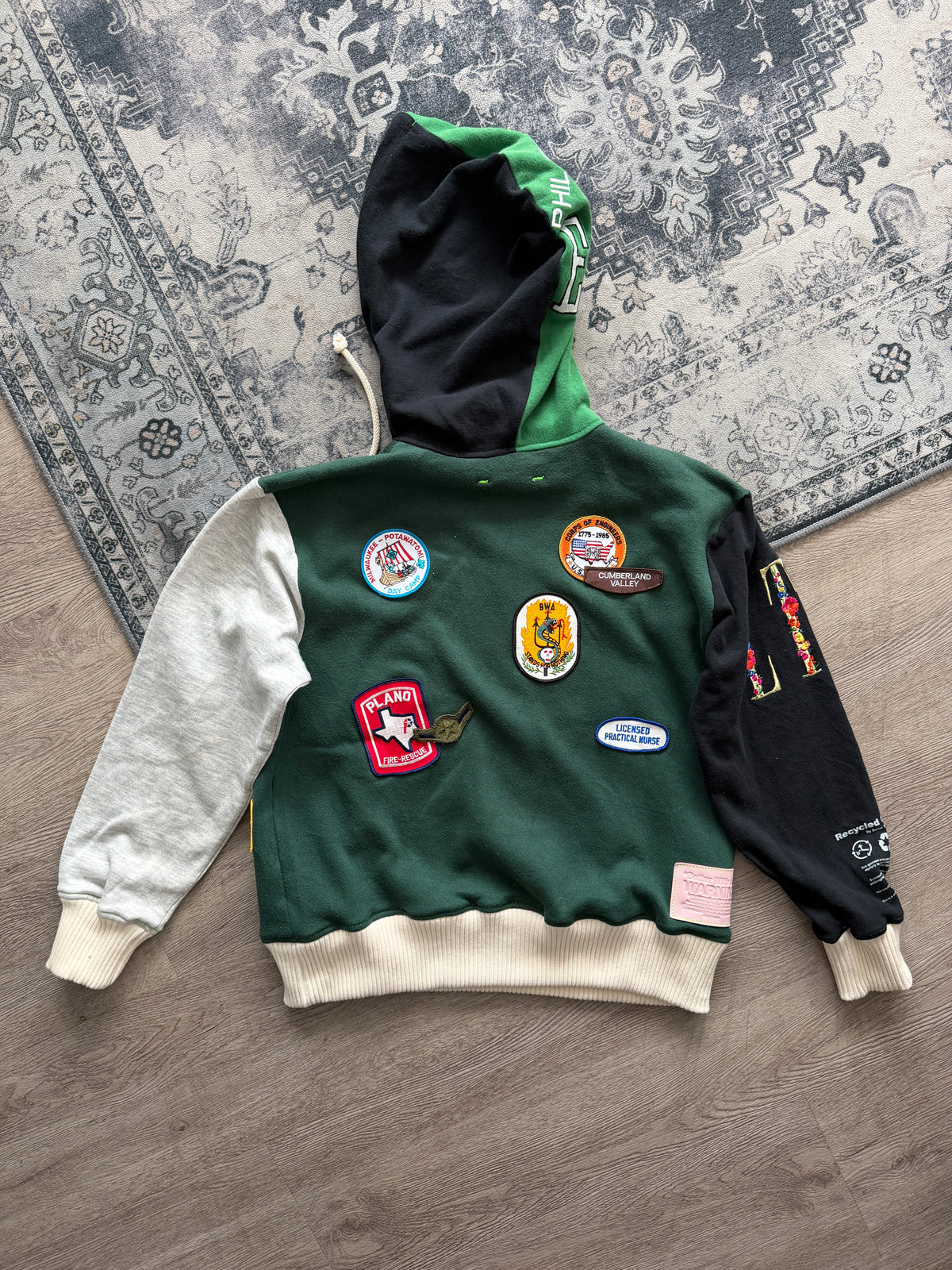 Better With Age Eagles Multicolor Patch Hoodie
