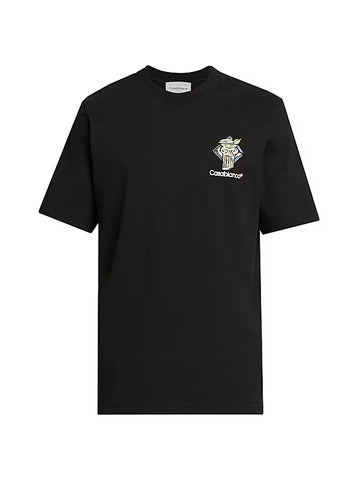 Casablanca Black Diamond Column Printed T-Shirt
