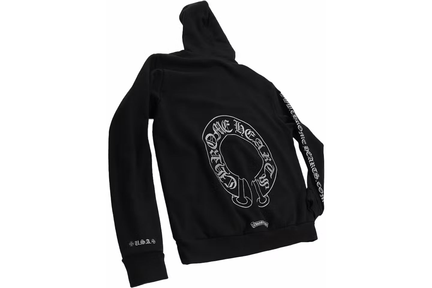Chrome Hearts Silver Glitter Hoodie Black