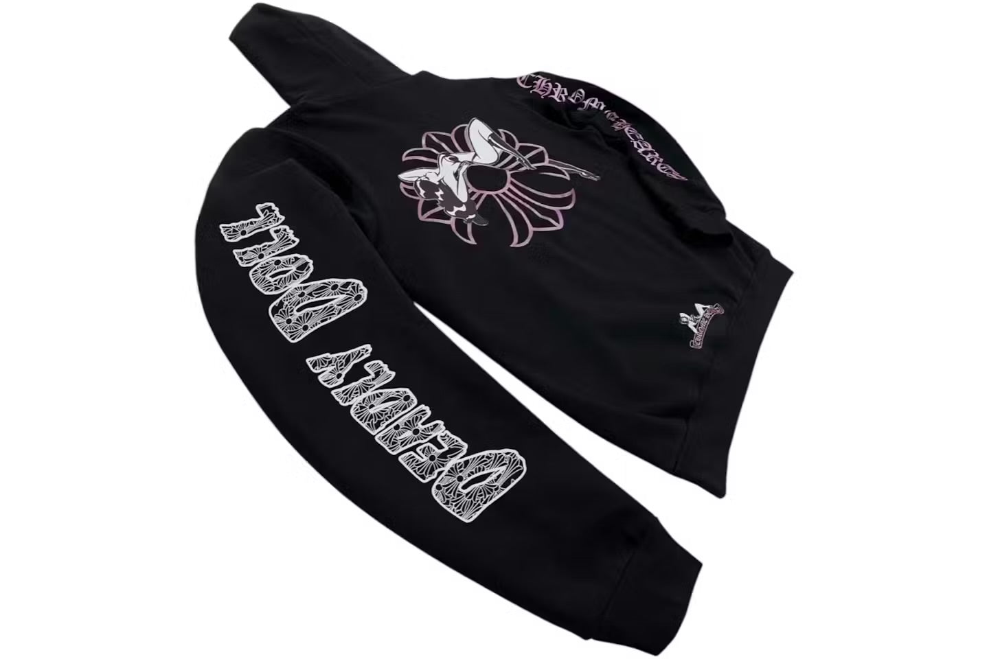 Chrome Hearts Deadly Doll Pullover Hoodie Black & Pink