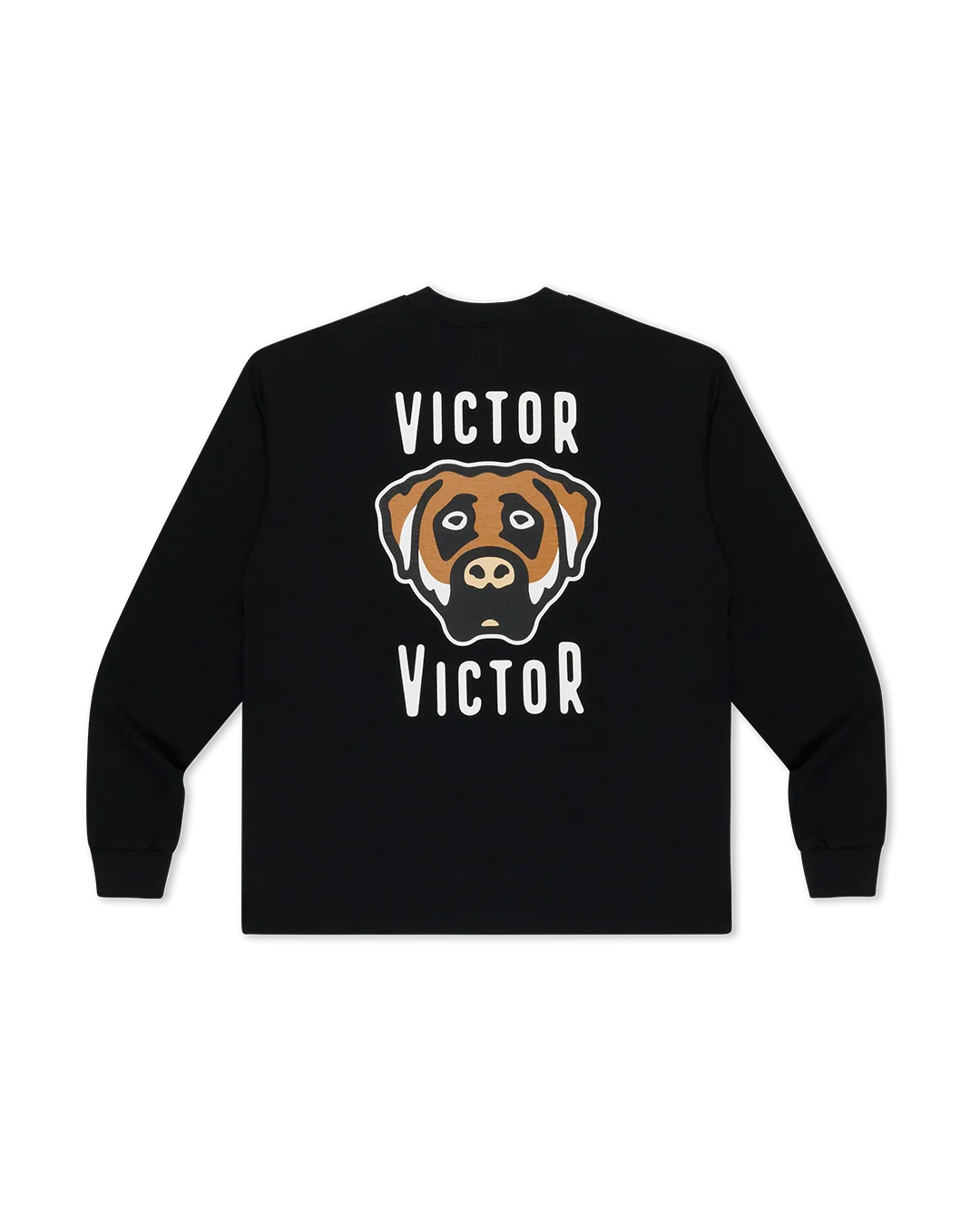 Victor Victor Dog Logo Long Sleeve Shirt Black