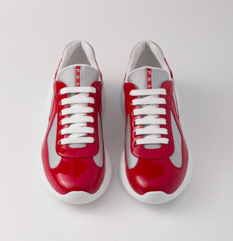 Prada America's Cup Sneakers Patent Red