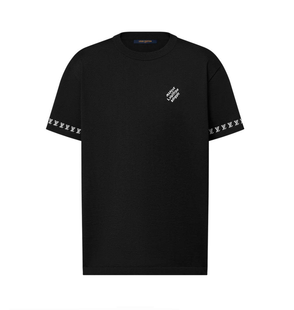Louis Vuitton LV Monogram Sleeves T-Shirt Cotton Crewneck