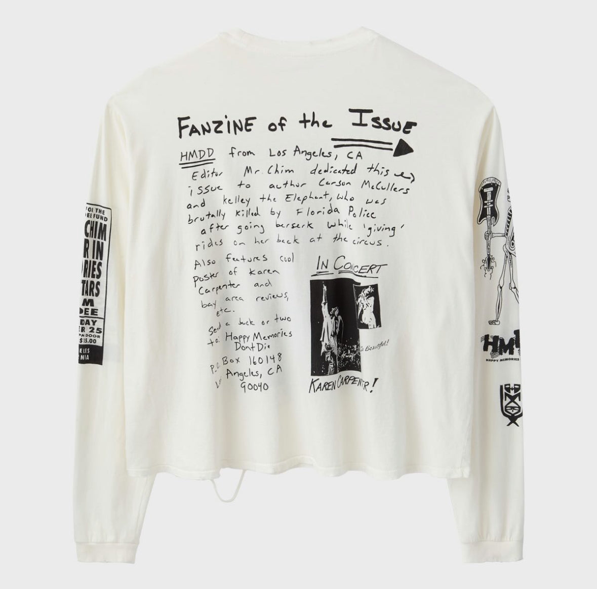 Happy Memories Don’t Die Fanzine Long Sleeve White