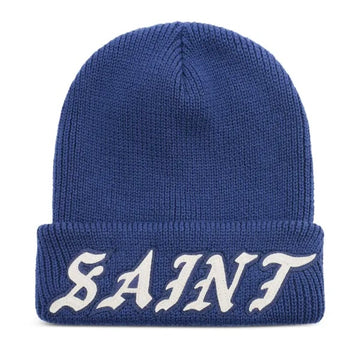 Saint Mxxxxx Logo Appliqué Beanie Navy