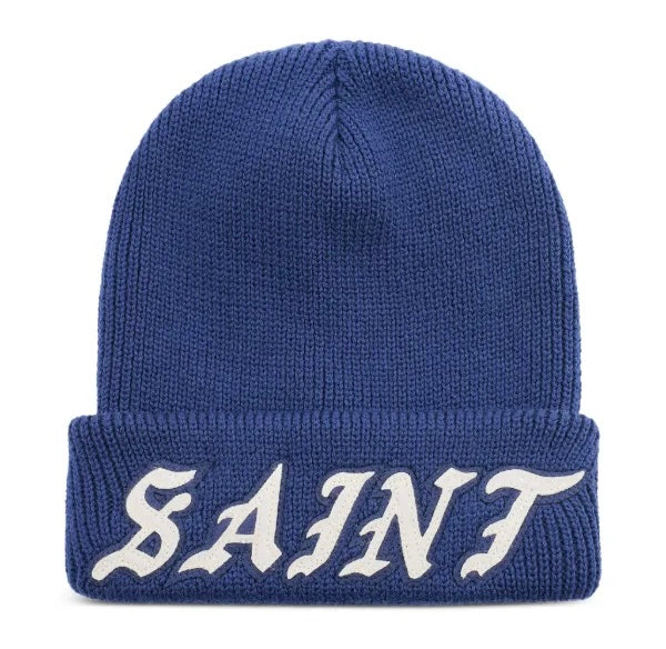 Saint Mxxxxx Logo Appliqué Beanie Navy