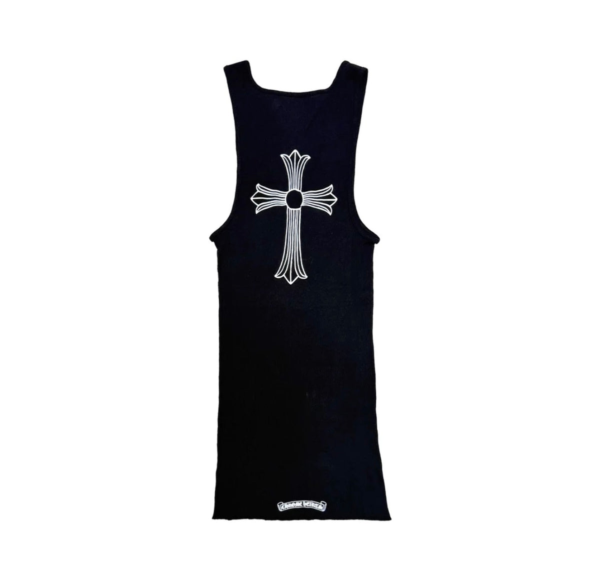 Chrome Hearts Cross T-Bar Black Rib Tank Top