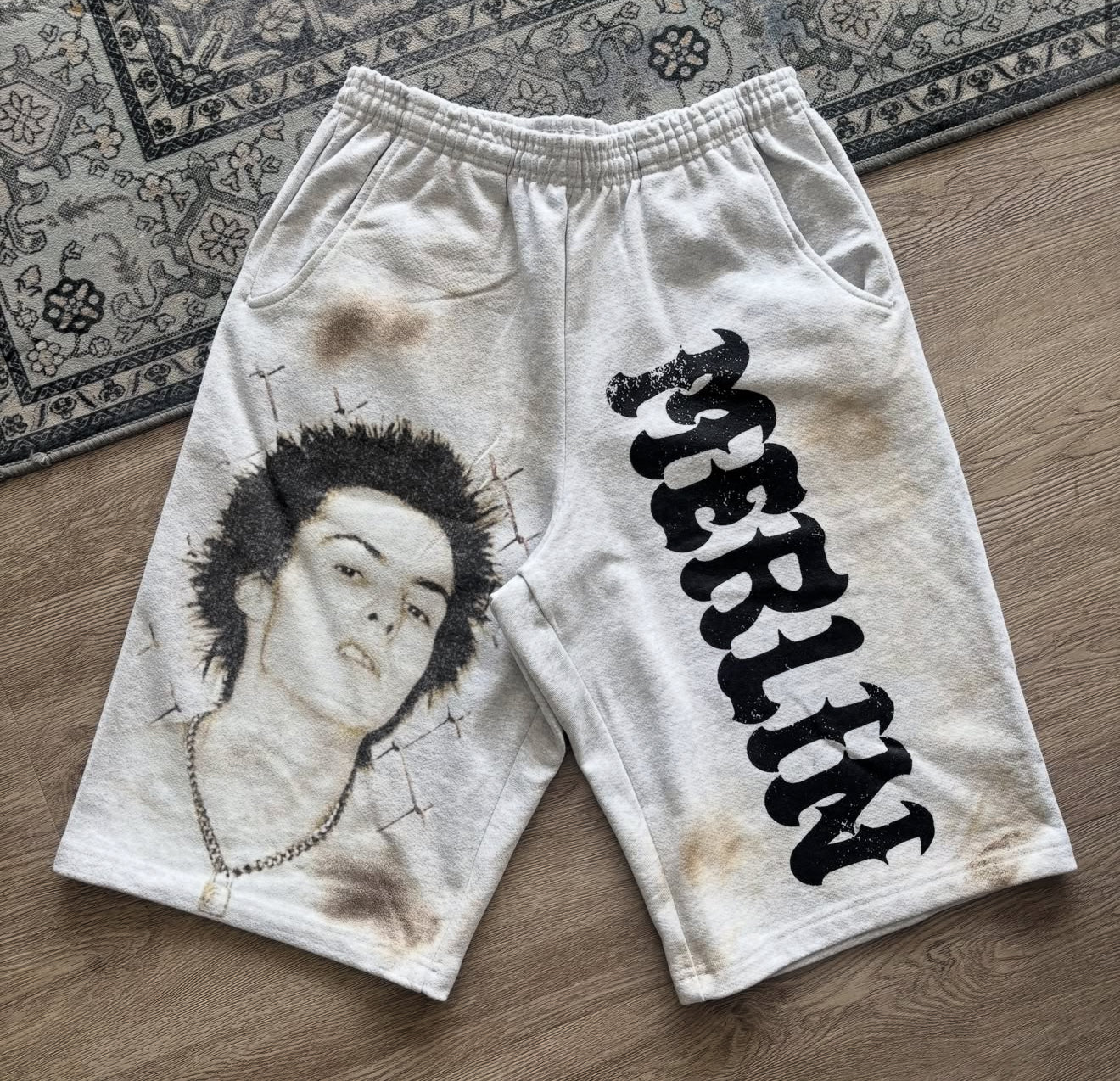 Merlin’s Father Fence Sweat Shorts Grey