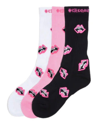 Matty Boy Say Cheese Pink Socks (3 Pack)