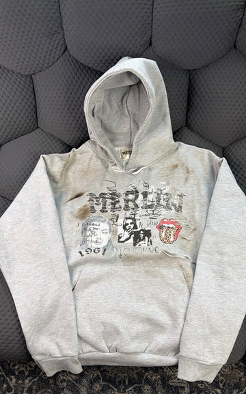 Merlin Father Cheetah Hoodie Grey